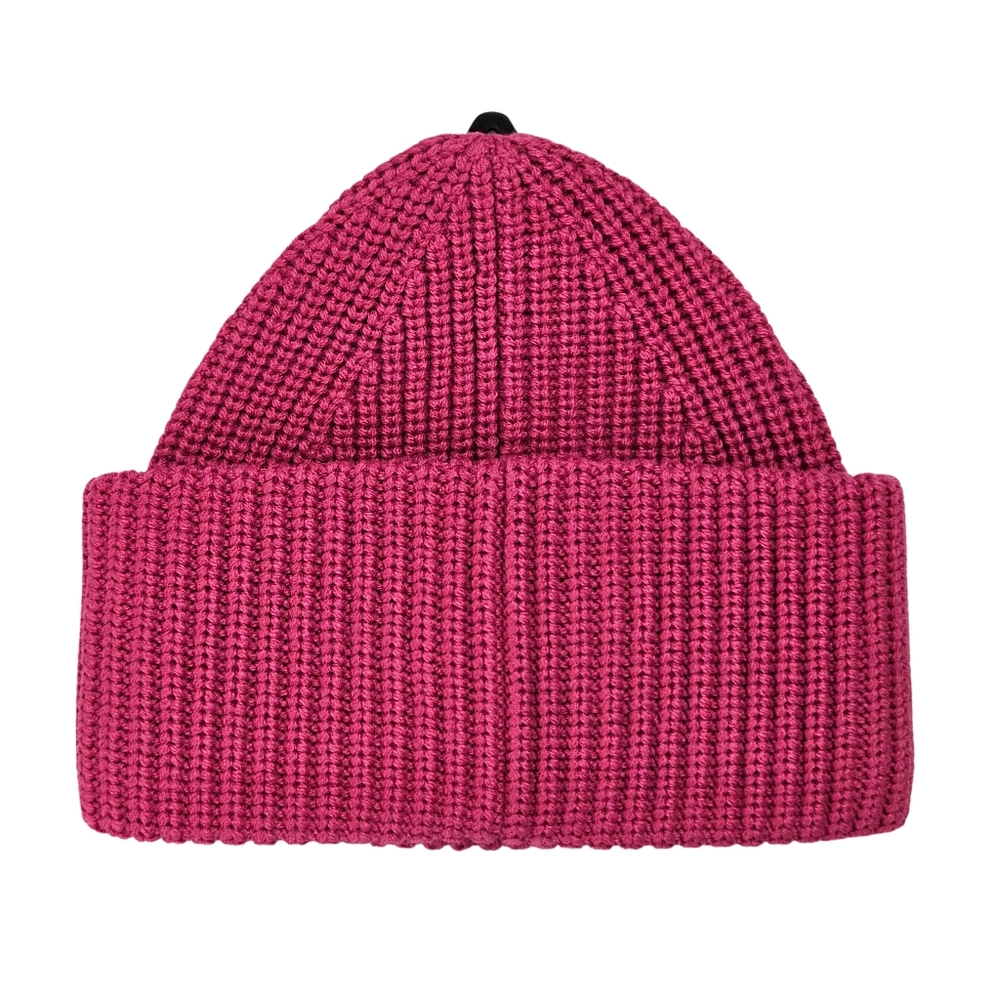 Coach Hat Beanie Pink Wool Blend Cuffed Logo Sporty Barbiecore Cottagecore Gift - Picture 2 of 2